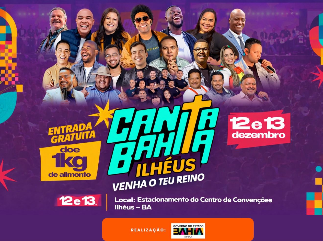 Cidade de Ilhéus recebe “Canta Bahia Ilhéus” o maior evento de música gospel da Bahia nos dias 12 e 13 de dezembro